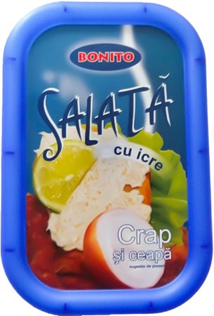 Karperkuit salade met uien / Салат из икры карпа с луком