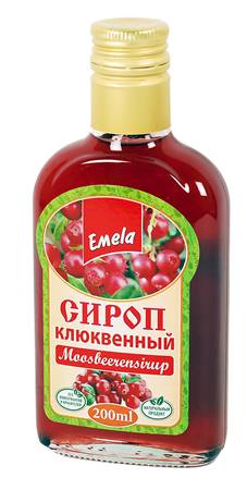 Natuurlijke cranberrysiroop / Сироп клюквенный натуральный