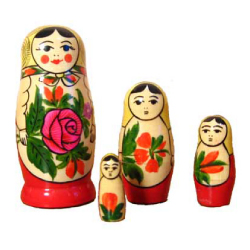 Matryoshka "Russianochka" 4d / Матрёшка "Россияночка" 4-предметная