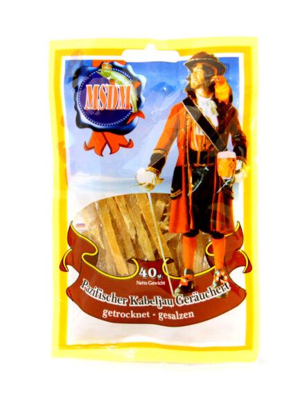 Pacific Cod Jerky with chili / Kabeljauw gezouten en gedroogd pikant / Тихоокеанская треска вяленая пикантная