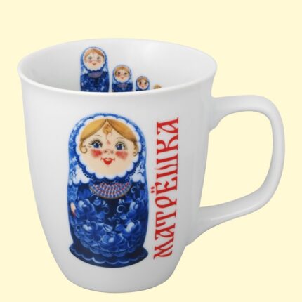 Thee mok, Blauwe Matrioshka / Кружка Матрёшка