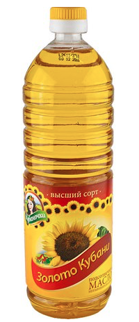 Ongeraffineerde zonnebloemolie Gold of Kuban / Масло нерафинированое подсолнечное Золото Кубани