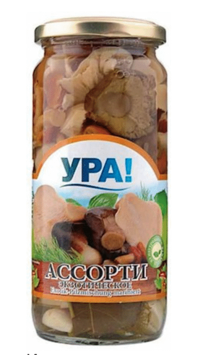 Gepekelde exotische paddenstoelen met knoflook / УРА! Грибы Ассорти Экзотическое в сол.-чесн. рассоле