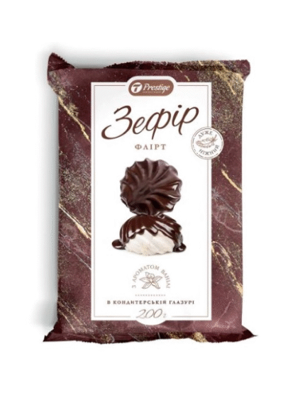 Sefir Flirt met vanillesmaak in banketbakkersglazuur / Зефир «Флирт» с ароматом ванили в кондитерской глазури