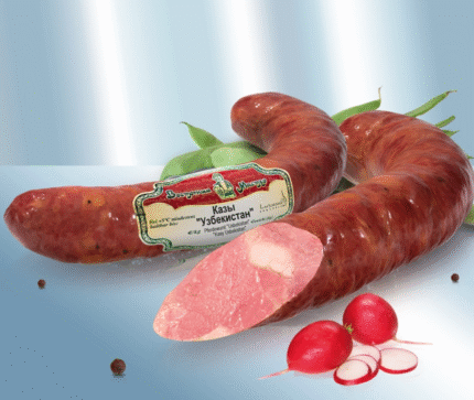 Paardenworst kazy Uzbekistan / Uzbekistan / Horse meat kazy Uzbekistan
