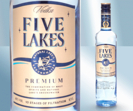 Five lakes Premium vodka 0,5l. / Водка Пять Озёр Премиум