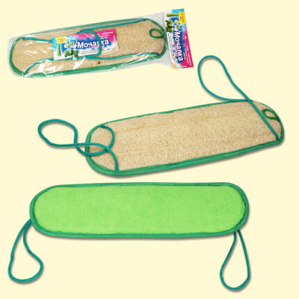 Luffa wasspons met touwtjes, anti-cellulitis effect / Мочалка люффа с верёвочками, антицеллюлитный эффект