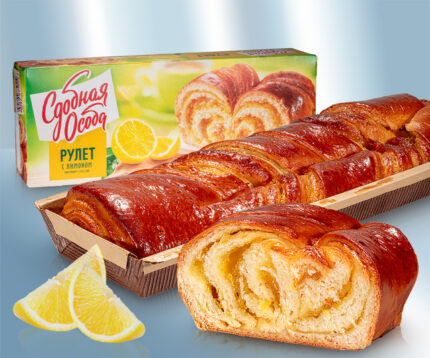 Gebak met citroenvulling / Рулет из сдобного теста, с начинкой лимона / Pastry roll with lemon filling