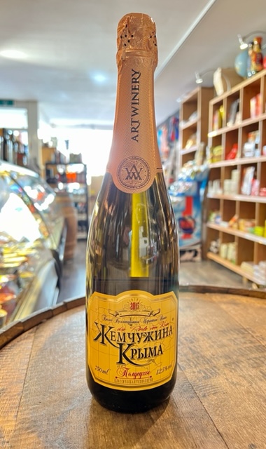 Mousserende wijn "Parel van Krim" halfdroog / Игристое вино "Жемчужина Крыма" полусухое