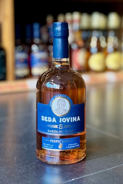 Deda Jovina Rakija od Sljive Prepecenica 5 years/ Жёлтая Сливовица Препеченица / Pruimen Rakija