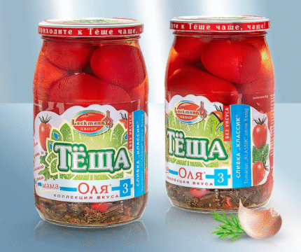 Tomaten "Tyosha Olya" klassieker / Помидоры сливка "Тёща Оля" классик / Pickled tomatoes "Tёshcha Olya" classic