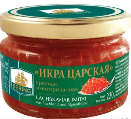 Imiteerde gepasteuriseerde zalmkaviaar / Икра лососевая имитированная пастеризованная